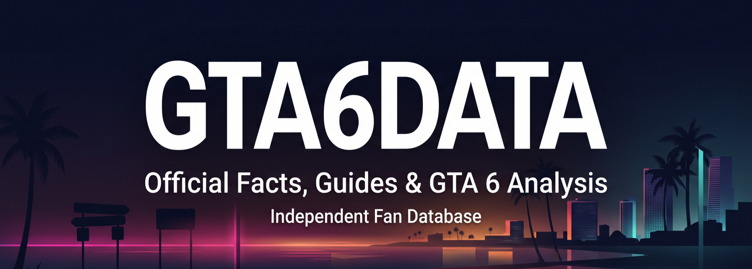 GTA6DATA open graph banner for independent GTA 6 information and analysis